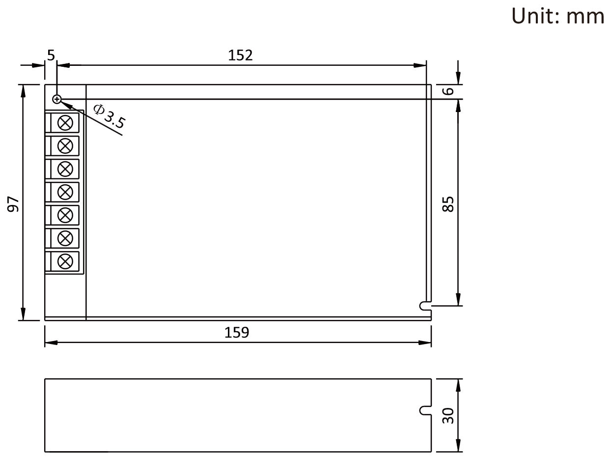 Чертеж блока питания JLV-12150K-D 1